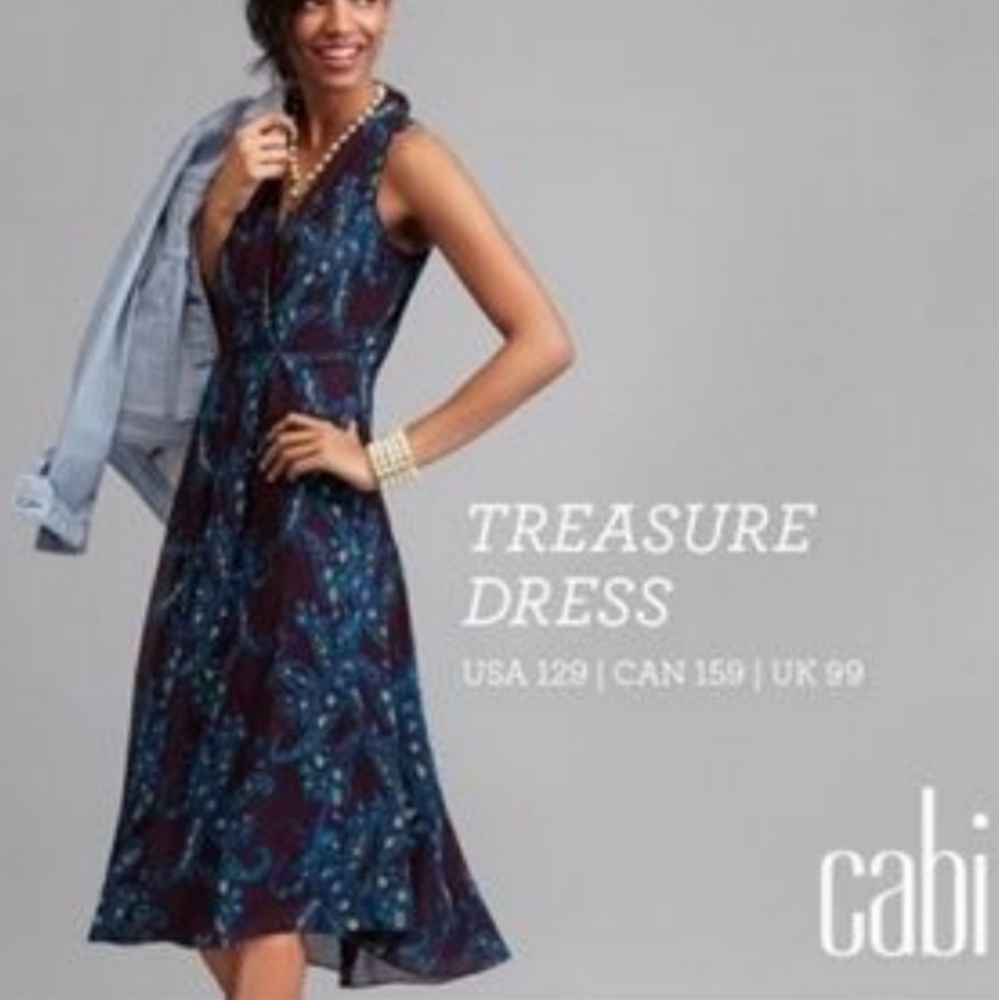 Cabi purple and blue long dress. EUC